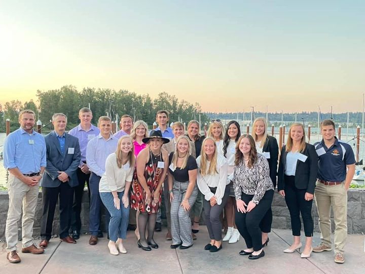 This year’s Ag Voices of the Future group enjoys the Pacific Northwest scenery during a welcome dinner with <a href="/ValentUSA/">Valent USA</a> &amp; ASA representatives at Portland Yacht Club. #AgPolicy #AgVoices