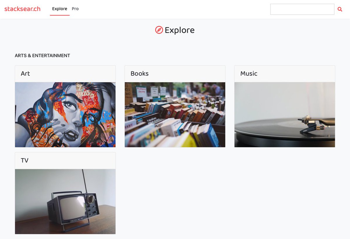 _stacksearch's tweet image. 🧭 NEW: Stacksearch Explore gets a long overdue refresh! stacksear.ch/explore