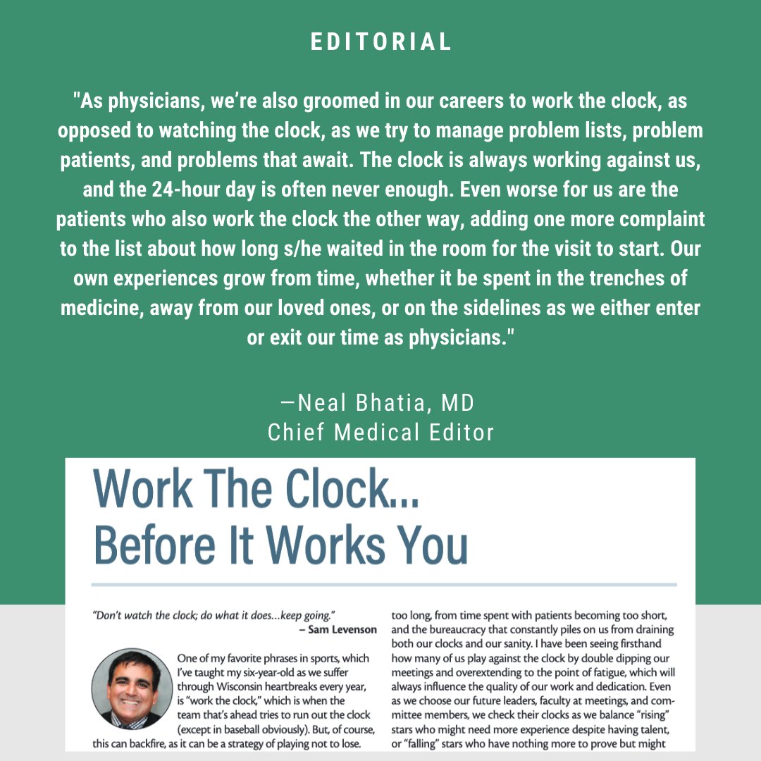 Practical_Derm's tweet image. Are you working the clock or is it working you? Don't miss this latest editorial from Chief Medical Editor Neal Bhatia. hubs.ly/H0StPGW0
#dermatology #dermatologist #worktheclock #dermtwitter