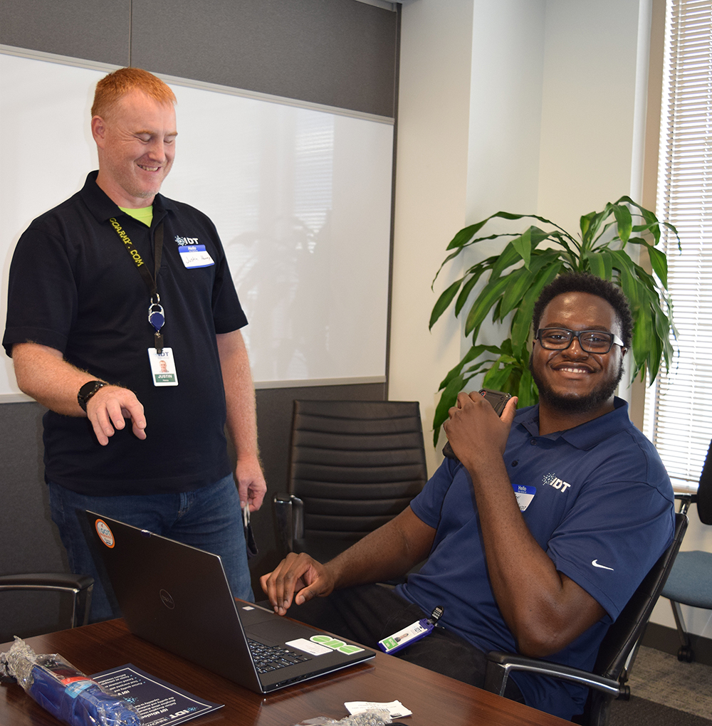 IDTusa's tweet photo. Many of IDT's new employees had not visited their offices yet, so we created IDT 101—an in-person orientation enabling new employees to see their office, meet colleagues, and experience IDT’s culture. The first one was held last week in #ArlingtonVA, #MtLaurelNJ and #FallRiverMA! https://t.co/CWe7toDoB5