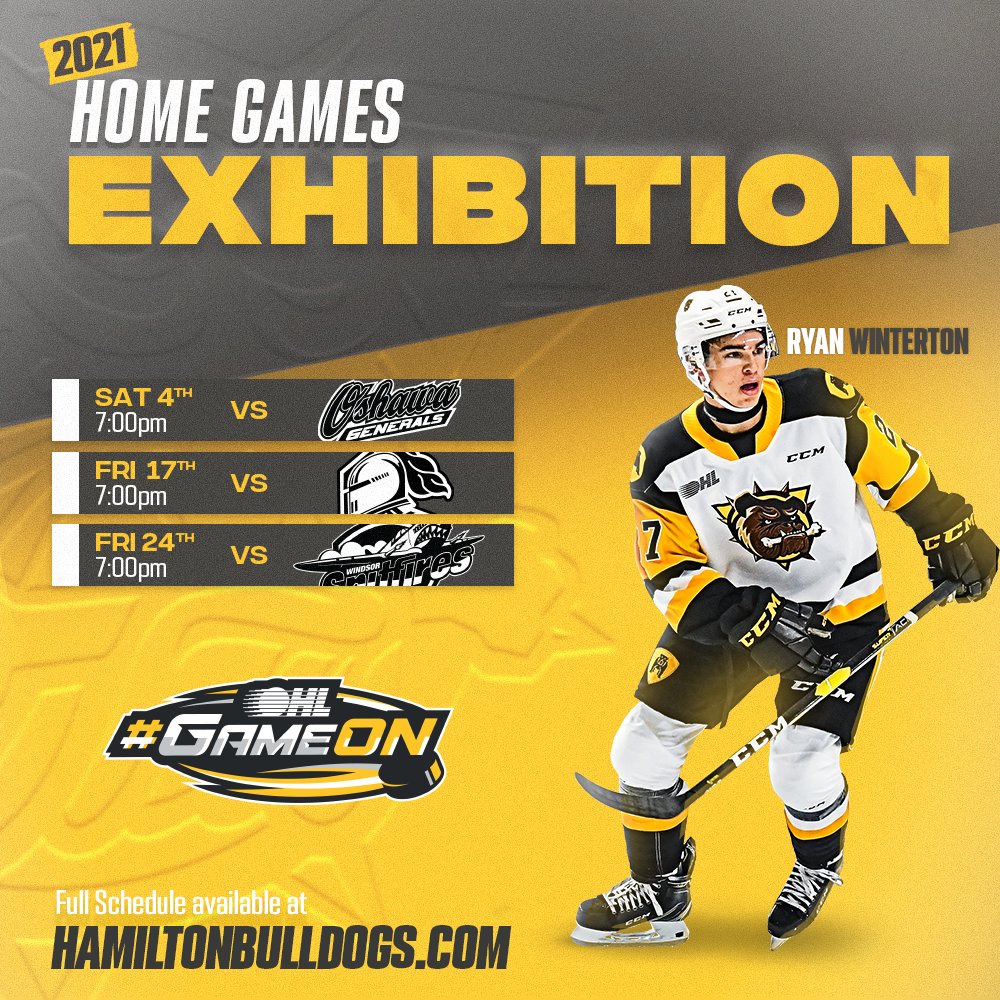 BulldogsOHL's tweet photo. Pre-season is here! Puck drop for our first exhibition home game happens on Saturday September 4th against the @Oshawa_Generals 

📰 https://t.co/yE7CRfgi3j

#GameON https://t.co/LuyHsZ9j98