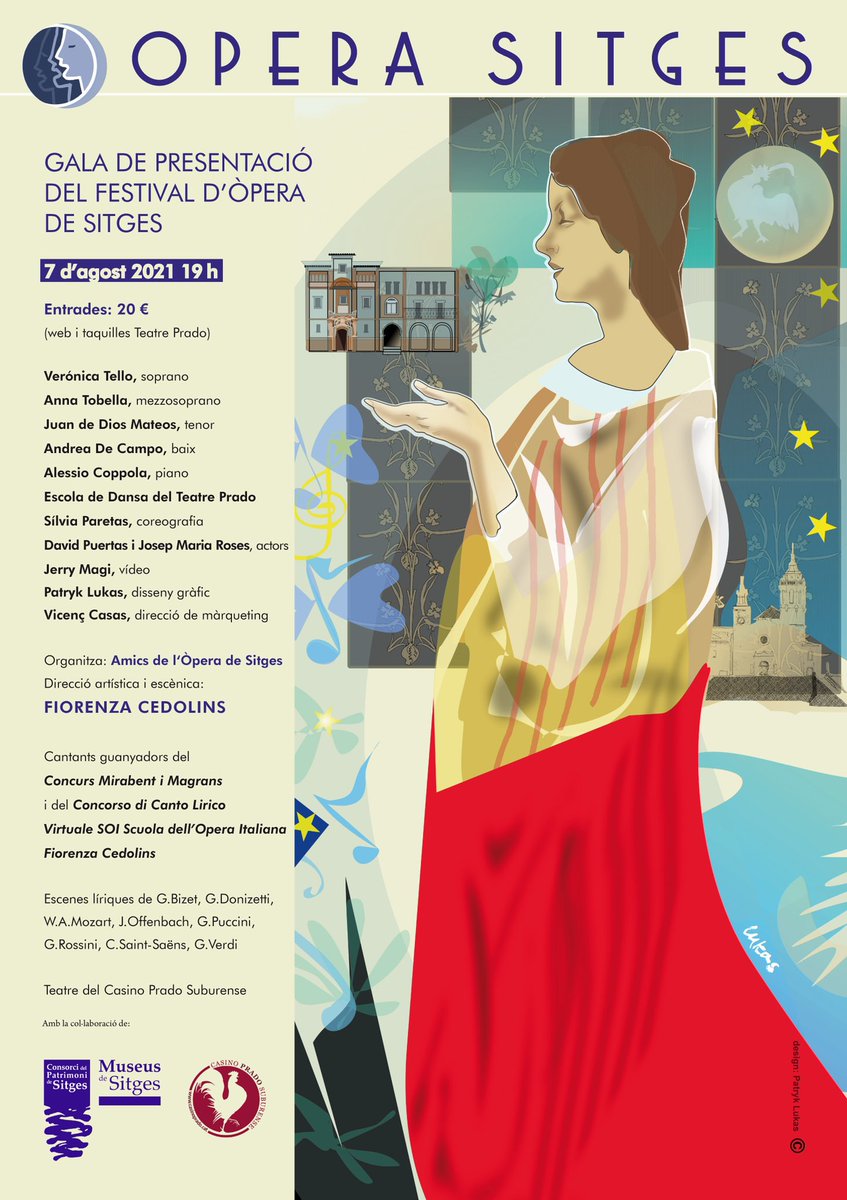 OperaSitges's tweet image. El Pròxim dia 7 d’Agost us esperem a la Gala de presentació del Festival Internacional d’Òpera de Sitges al @CasinoPrado . #Opera #Conciertos #Sitges