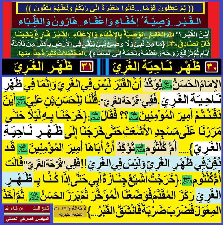 أمُّ كُلْثُوم(عَلَيْهَا السَّلام) تُؤكِّدُ أنَّ أبَاهَا أمِيرَ المُؤمِنِينَ(عَلَيْه السَّلام) قَـد دُفِـن فِي "ظَهْـرِ الغَـرِيّ" وَلَيْسَ فِي الغَـرِيّ!!
facebook.com/11061604391653…
#الصرخي_يغرد_ولايةالفقيه_ولايةالطاغوت
#الكاظم_يكشف_جهل_الشيعه