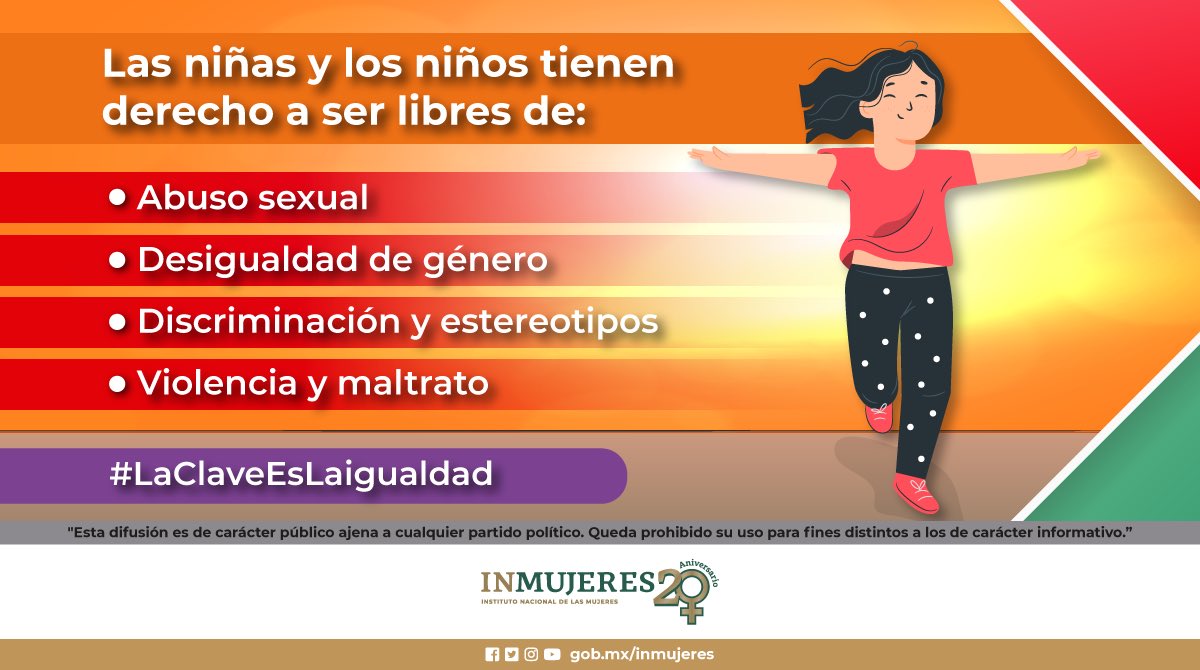 Las #Niñas y los niños  tienen derecho a vivir una vida libre de toda forma de #Violencia y a que se resguarde su integridad personal, a fin de lograr las mejores condiciones de bienestar y el libre desarrollo de su personalidad. 

#InfanciasFelices #VidaLibreDeViolencia