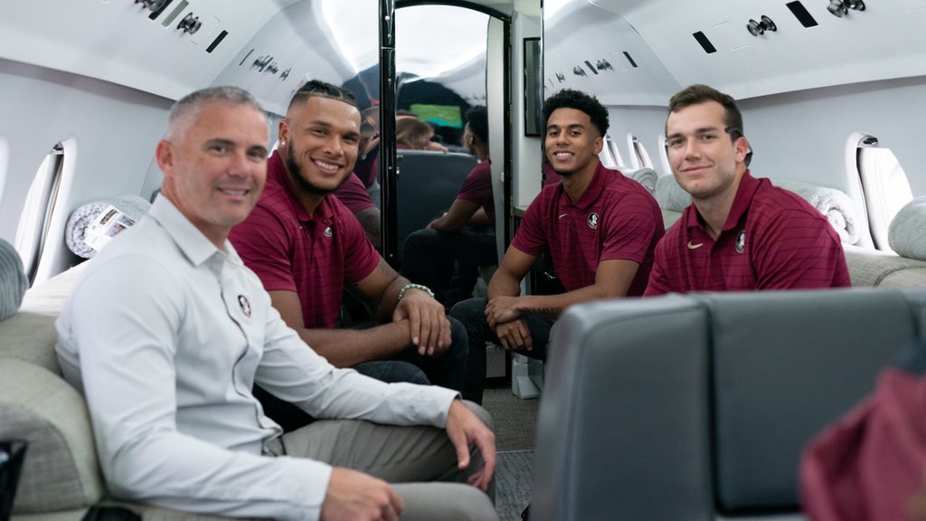 FSUFootball's tweet photo. On our way to #ACCKickoff
#NoleFamily | #KeepCLIMBing https://t.co/SVF8ary1m7