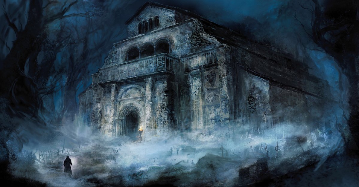 fromsoft_pics's tweet image. Farron Keep mausoleum concept art