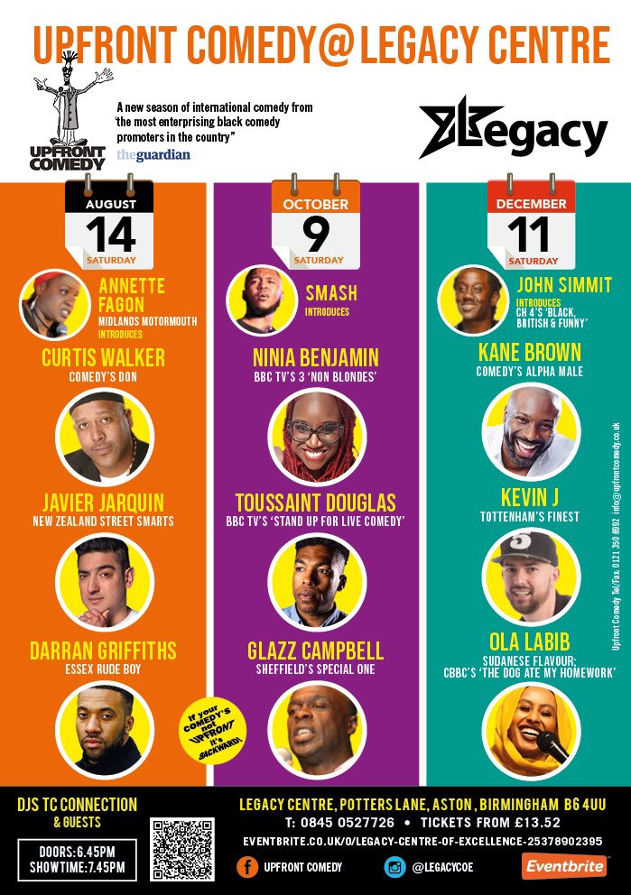 thelegacycoe's tweet photo. Tickets are selling out fast! Not an event to be missed especially if you need a good laugh from the belly! Tickets are available via Eventbrite. The link is in our bio.
#upfrontcomedy #upfrontcomedyclub #comedy #legacycoe #legacycentreofexcellence https://t.co/2k4Obii2cP