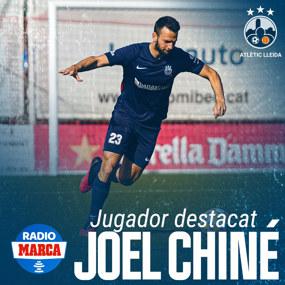 atletic_lleida's tweet photo. Avui volem destacar que #Undelsnostres @joel_chine, ha estat guardonat com a jugador destacat en la vint-i-vuitena edició dels Trofeus Campió de Radio Marca.

Enhorabona Joel per aquest més que merescut premi, i que per molts anys amb l' @atletic_lleida!! https://t.co/gib1Snduex