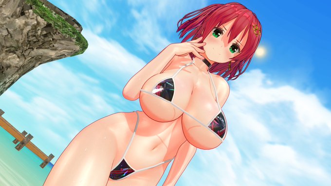 暑いから水着が続きます 