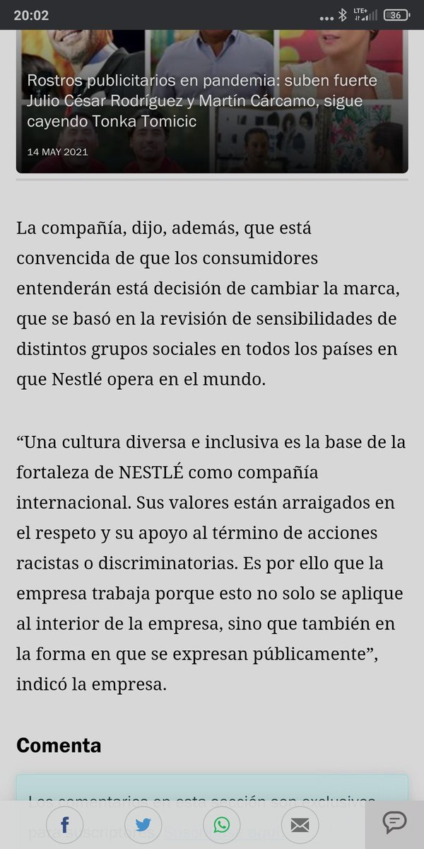 Cambiar el nombre de la "negrita". Por favor, paren con los complejos. El que se sienta ofendido, sorry... Por lo menos que se quede de que son más ricas que la cresta.