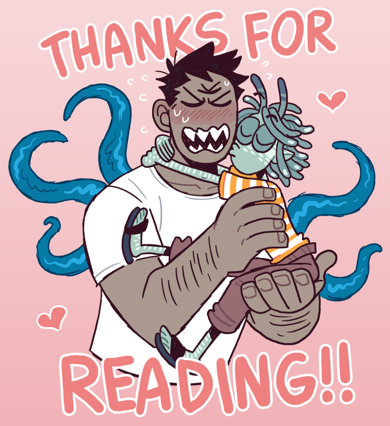 realbadjasper's tweet photo. ROBBER/ROBERT UPDATE!! 
https://t.co/R92g0HlfBi

THE FINAL PAGE OF CHAPTER 1!!! Thank you all SO much for your support and enthusiasm for this project! I'm so proud of these horny alien dudes and their shenanigans! It's been a blast!! 😭✨🎉🎉
#robberrobert #slipshine #nsfw https://t.co/ImaDPp7OGZ