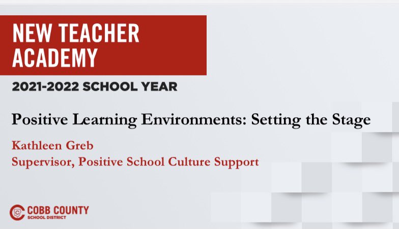 Our newest teachers in Cobb reflecting on the impact of positive adult relationships. Such a great past two days of connection! #CobbNTA2021 <a href="/cobbpositivesc1/">Positive School Culture Support</a>