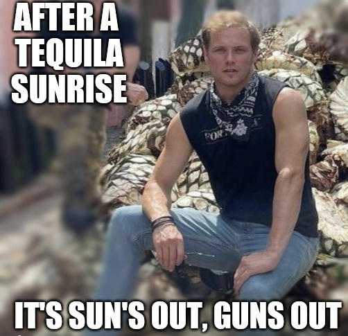 peekaboo_jen's tweet photo. Morning Tara.
And an extra good morning to you Mr Heughan.
Sun's out and guns are most definitely out.
#SamHeughan
#ithinkhestryingtokillusall
#imhereforit
#lethimtry
#GoOnSam
#Betyoucant
#okiwontdarehimthatcouldendbadlyforusall
#nah https://t.co/xJw1tClkbZ
