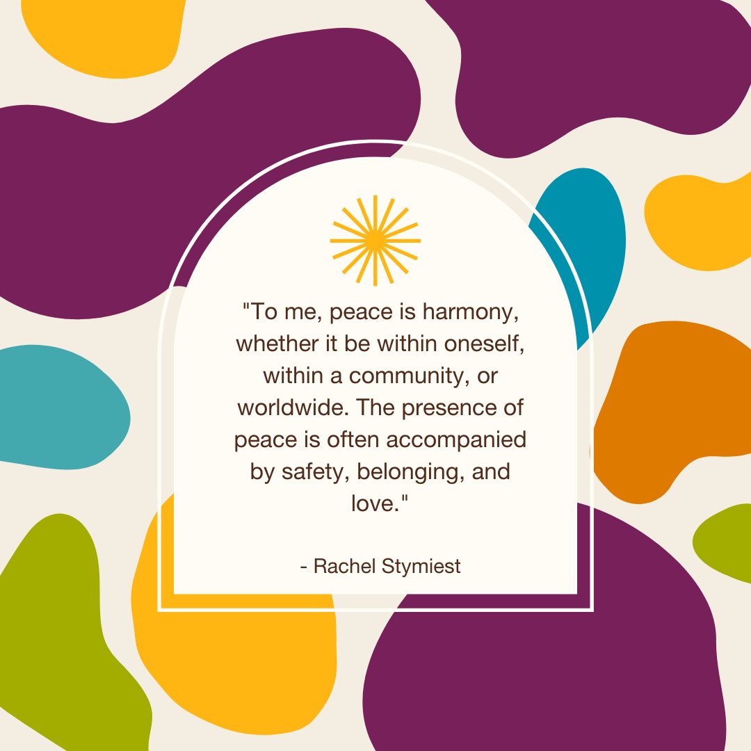 mccpeace's tweet photo. How would you finish this sentence? "To me, peace is _____.”
Submit your response at https://t.co/GnYBJRjq53
A special thanks to Rachel Stymiest for this response.
#mcpeace #Peace #PeaceIsMoreThanAWish #Peacebuilding #Peacemakers #WhatIsPeace https://t.co/CEf3y62mmC