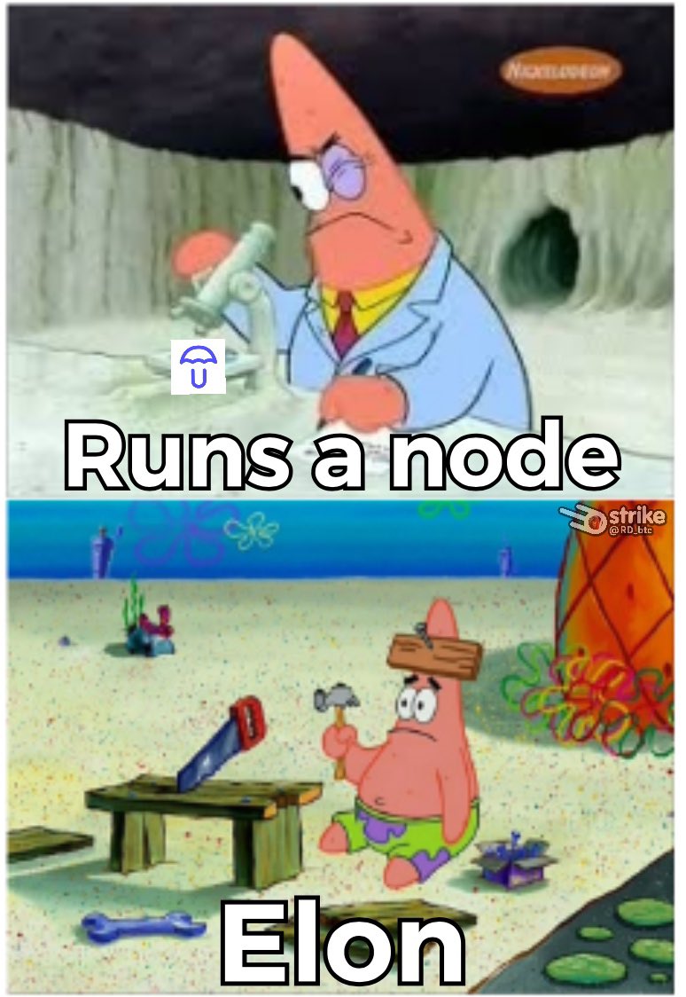 RD_btc's tweet image. Be smarter than @elonmusk #Bitcoin #RunYourOwnNode @getumbrel