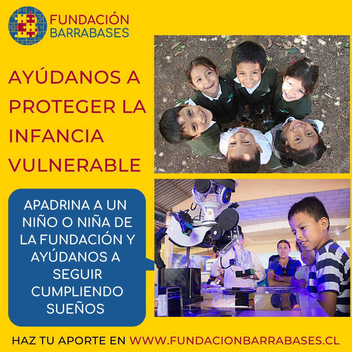 FBarrabases's tweet photo. Cada vez que apadrinas a un niño o niña le entregas nuevas oportunidades para potenciar sus habilidades y optar así a un mejor futuro.
Haz tu aporte en: https://t.co/VzXbyqbBuk y ayúdanos a continuar con esta linda labor.

#fundacionbarrabases #apadrina #hazteparte https://t.co/Nh0inWsWF1