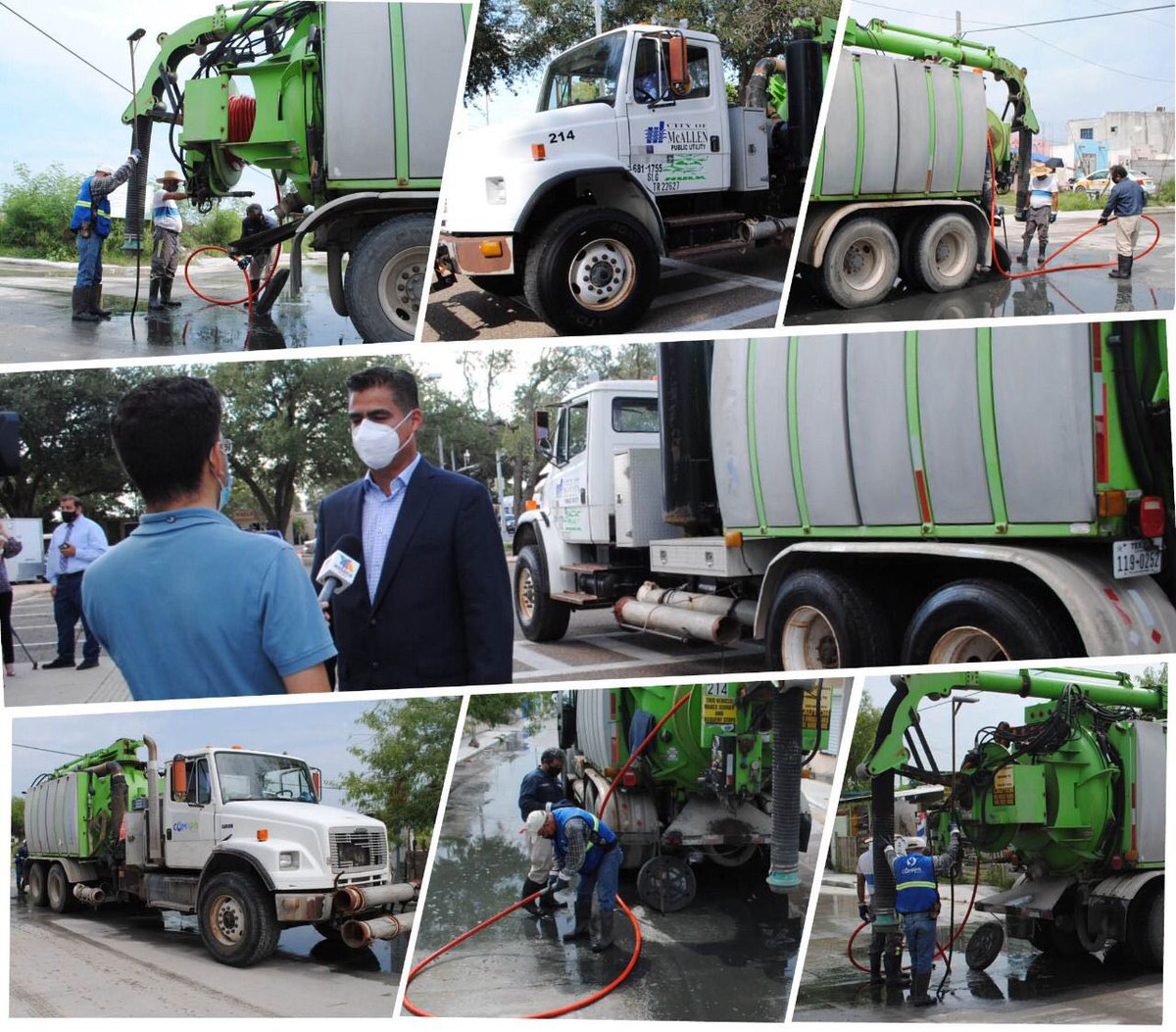 Me da gusto saber que la gestión que hice con la ciudad de McAllen, Texas, en el año 2020, para la donación de un camión vactor a la COMAPA Reynosa, hoy en día está dando resultados en las colonias de nuestra ciudad.

#SinAflojarle
#NiUnPasoAtrás
#TodoParaAdelante
