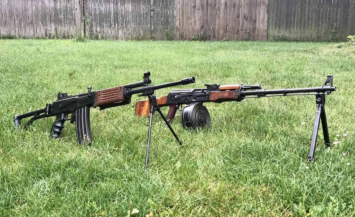 DDeagleton's tweet photo. The various ways of having a bipod on an AK #rpk #rpk47 #galilarm #galil #556 #556nato #556x45mm #lmg #cugirmodel64 #romanianm64 #aes10b #762x39mm https://t.co/YeVAC42mrT