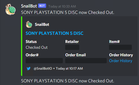 bimmabwoy's tweet photo. @SnailBotIO - We got a "W" on this PS5 drop but amazon cancelled my win. We'll get 'em next time. Snail did it's job!!

CG: @HypernovaGroup, @WeAreMalice
Bot: @SnailBotIO 
Proxy: @StellaProxies https://t.co/YwKu0gIuXx