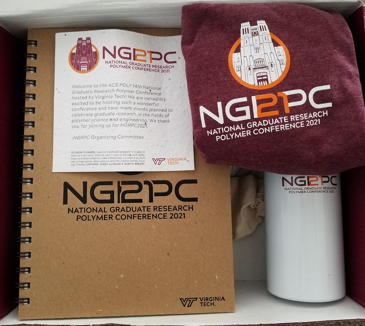 KMangaldeep's tweet image. Thanks @ngrpc2021 for this swag kit! Excited to present my research on July 27th from 3:20 pm EDT and during the poster session.
#polymer #conference
