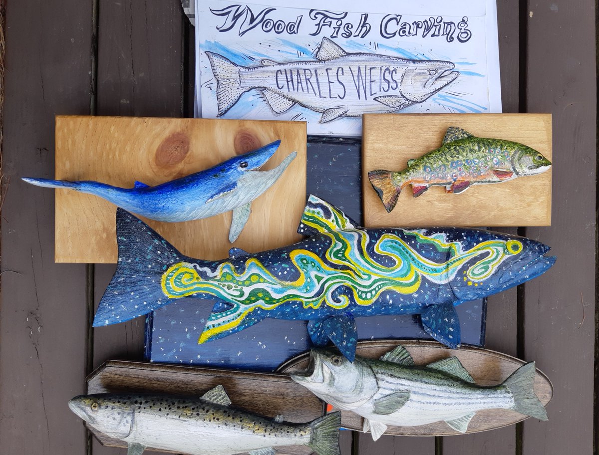 chuckwhat's tweet photo. Wood carved fish
by Charles Weiss 
Lunenberg Art Gallery
194B Lincoln street
For sale and show during August 2021.
https://t.co/i4lt4d2hhl https://t.co/qNcBvQRkHD