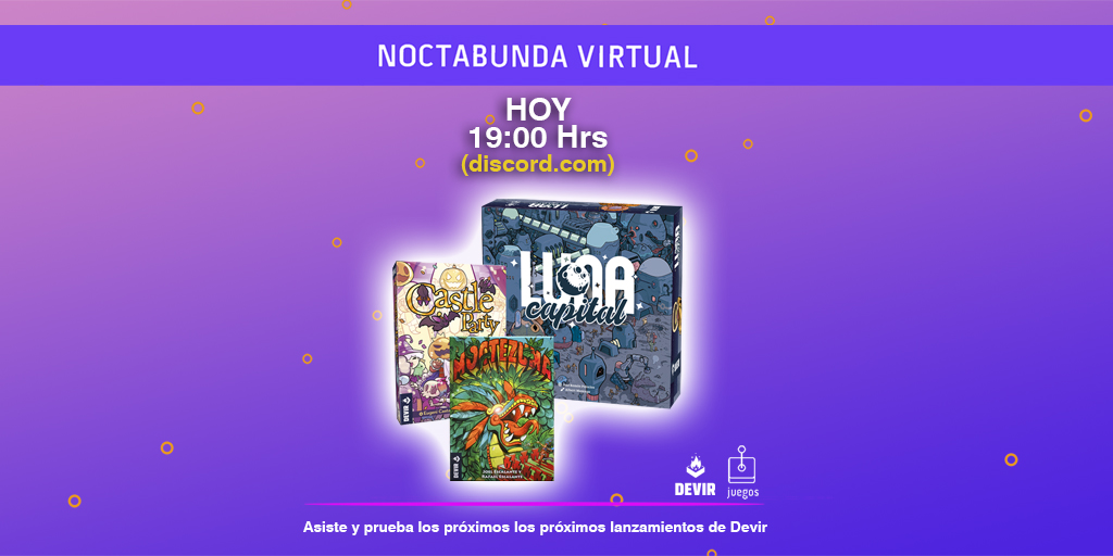 DevirMexico's tweet photo. ¡Noche de Noctabunda!
¿Quieren probar antes que nadie nuestros próximos lanzamientos?
Acompáñenos hoy de 7 a 9pm de manera virtual en la Noctabunda.
odos los detalles aquí: https://t.co/6kU3y3F13V
El Centro de Cultura Digital , Mermelada de Juegos y #devirmx 💙 te invitan. https://t.co/0FQH7OxFqX