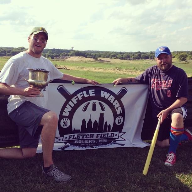 WiffleWars's tweet photo. The first, O.G. #WiffleWars in @PaulFletcher971’s backyard. Circa 2013. https://t.co/246OCYkJ0d