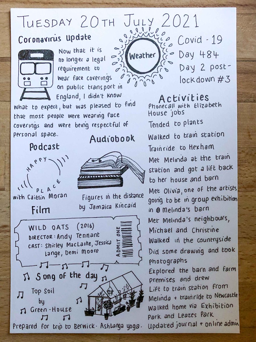 hshaddock's tweet photo. Covid - 19 Day 484 - Post-Lockdown - Day 2 https://t.co/lLkB7Z5CEq
#lockdown #lockdown2021 #lockdownlife #lockdownjournal #lockdowndiary #bulletjournal #creativediary
@Fearnecotton @caitlinmoran @jamaicakincaid1 @JessicaLangee @justdemi @IrvineOlivia https://t.co/IMuIVeomH8