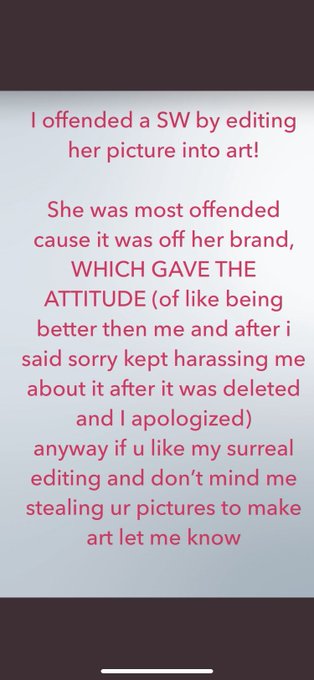 Idk about you but this post came off super entitled to me. I am a painter and if I ever use someone&rsquo;s