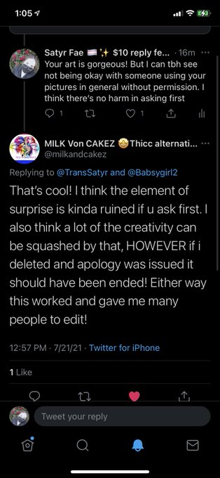 Idk about you but this post came off super entitled to me. I am a painter and if I ever use someone&rsquo;s