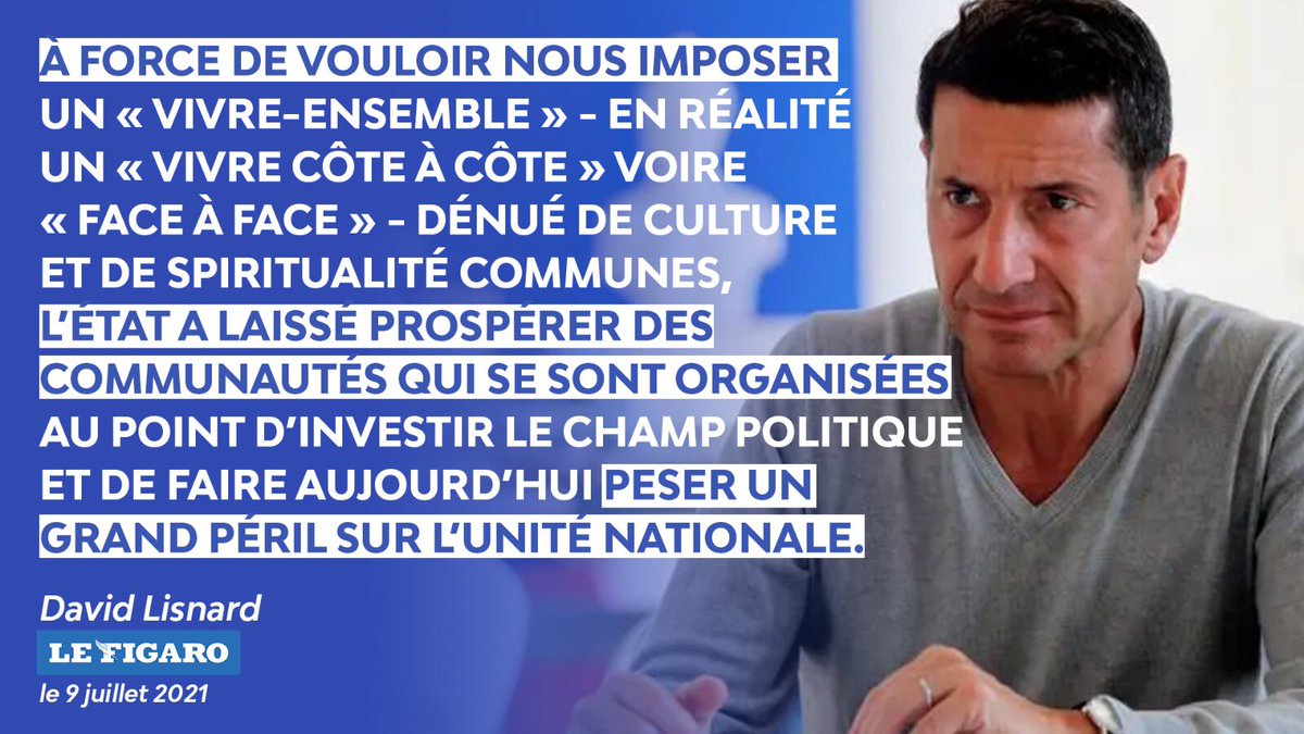 Nouv_Energie's tweet photo. « À force de vouloir nous imposer un « vivre-ensemble » dénué de culture et de spiritualité communes, l’État a laissé prospérer des communautés qui se sont organisées au point d’investir le champ politique et de faire aujourd’hui peser un grand péril sur l’unité nationale ». https://t.co/Tgcjf36GcR
