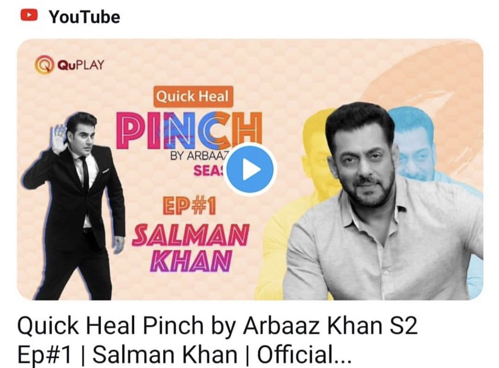 #QuickHealPinchByArbaazKhan