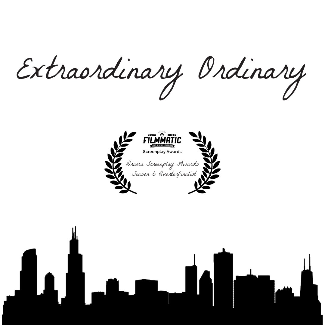 NyeEye's tweet photo. “Extraordinary Ordinary” is now a quarterfinalist in the Filmmatic Season 6 Drama Screenplay Awards. Thanks, @FilmmaticNews, for the recognition. #screenwriting #filmmatic #awards #drama #comedy #dramedy #extraordinaryordinary #script #film https://t.co/RWqRnm7NJu