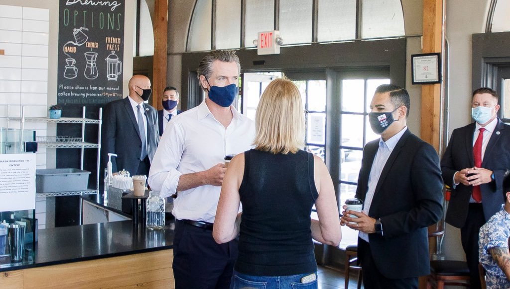 Had a chance to take Governor <a href="/GavinNewsom/">Gavin Newsom</a> to some local shops today and introduce him to some incredible small business owners and workers. The California Comeback is here in Long Beach.