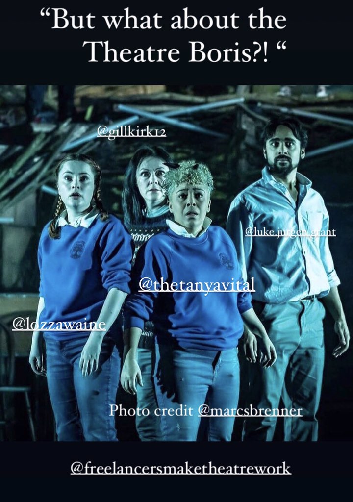 TinaHarris11's tweet photo. Don’t often get political here but after the “announcement” I feel bloody sick &amp; pretty angry! What about all the freelancers working in #theatre #film #TV #Events etc who are having work ripped away when they are “pinged” Is there gonna be any financial support from government? https://t.co/PPef0KSchR