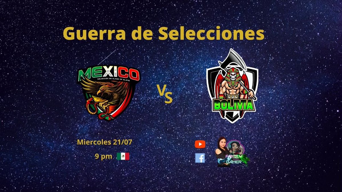 Selección Mexicana de Clash Of Clans (@mexicocwc) on Twitter photo Acompáñanos hoy 9 pm a esta guerra amistosa de preparación del torneo <a href="/LLP_COC1/">Liga Latina De Países</a> y con transmisión de <a href="/FamilyGamerCoC/">Family Gamer COC</a> Acompáñanos hoy 9 pm a esta guerra amistosa de preparación del torneo <a href="/LLP_COC1/">Liga Latina De Países</a> y con transmisión de <a href="/FamilyGamerCoC/">Family Gamer COC</a>