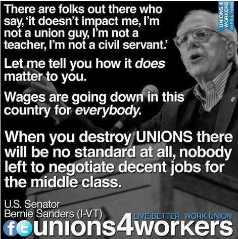Unions and the middle class…