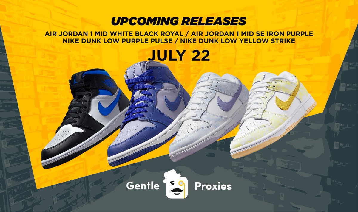 After a quite big silence in terms of releases, the Jordan 1 Mids and Dunk Lows dropping on July 22nd.
Use QUICK15 discount code to fill up your data, and take the stock with us!🔥