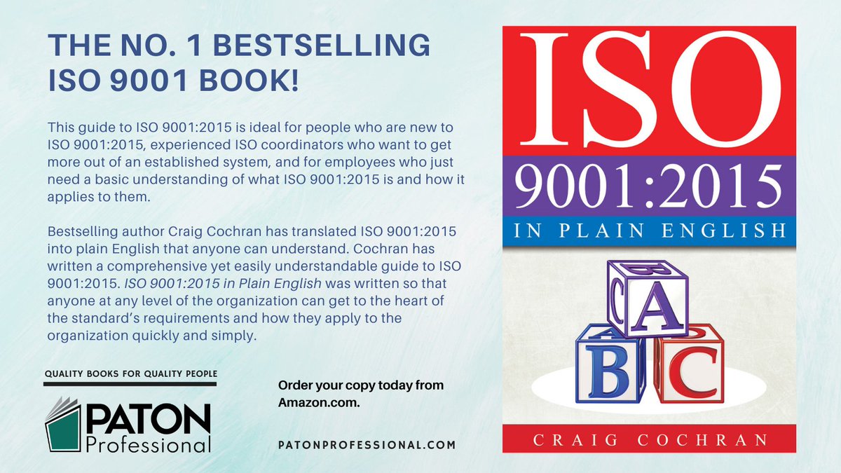 InsideStandards's tweet image. This guide to ISO 9001:2015 is ideal for people who are new to ISO 9001:2015, experienced ISO coordinators, and for employees who just need a basic understanding of what ISO 9001:2015 is and how it applies to them. Get your copy at Amazon: amazon.com/ISO-9001-2015-…