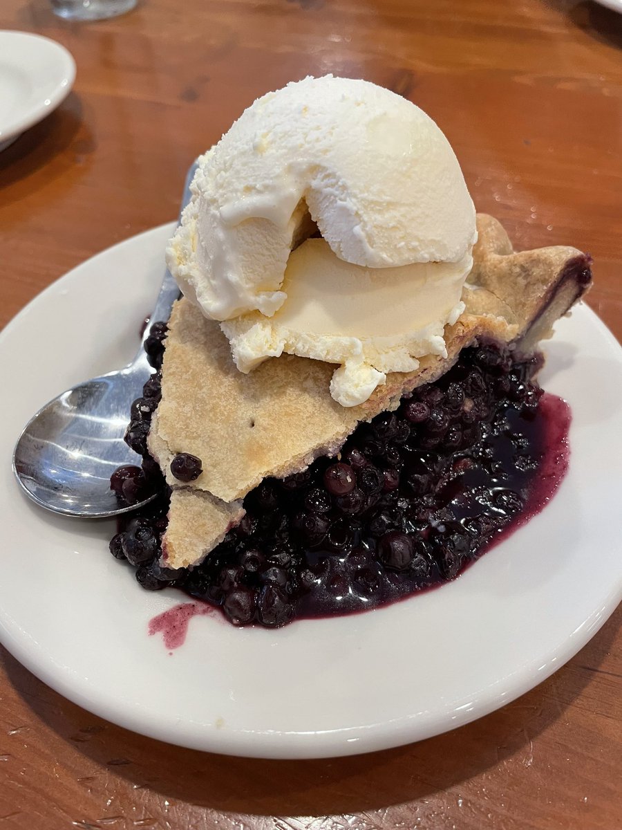 Spent the day in Downeast Maine learning how #climatechange is affecting Maine wild blueberries. Had to sample the product at Helen’s in Machias too… 🫐