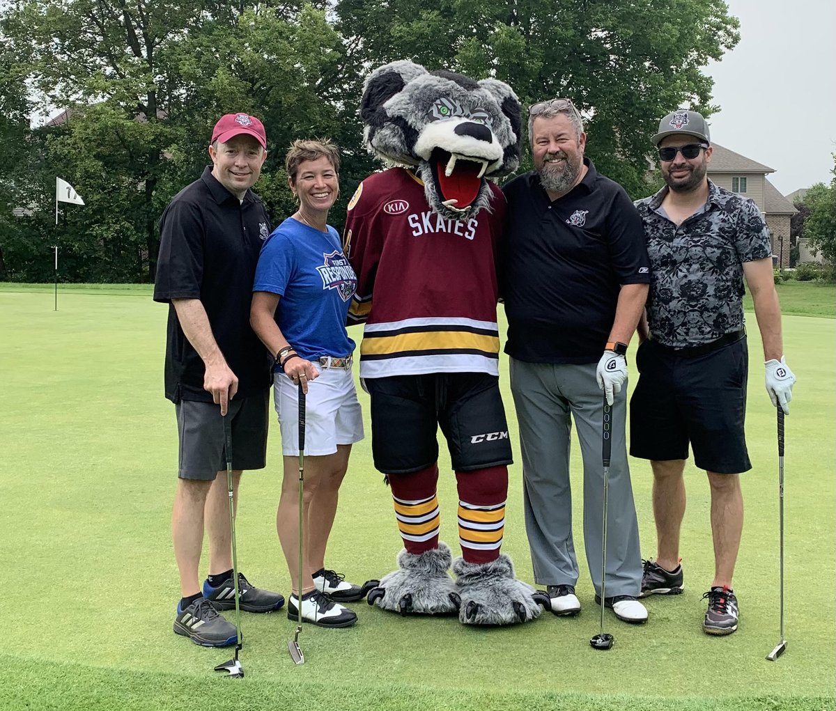 Chicago_Wolves's tweet photo. Great day with our friends @USA_IC at Gleneagles!
Our group is happy cuz @KevinKacer just banked a long putt off Skates’ big foot for a birdie.
#WeAreTheWolves
#ChicagoWolvesCharities https://t.co/6LBxvKhwZr