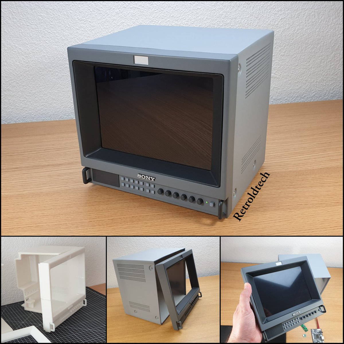 Retroldtech's tweet image. 3D Printed SONY PVM 14M4U with an 8&quot; 4:3 LCD Screen, HDMI port, integrated stereo sound and speakers ❤
#sonypvm #pvm #pvmmonitor #14m4u #miniature #3dprinted #miniaturist #miniatureart #sonytv #scalemodel #prototype #prototyping #retrogaming #retrocollective #rerro #crtgaming