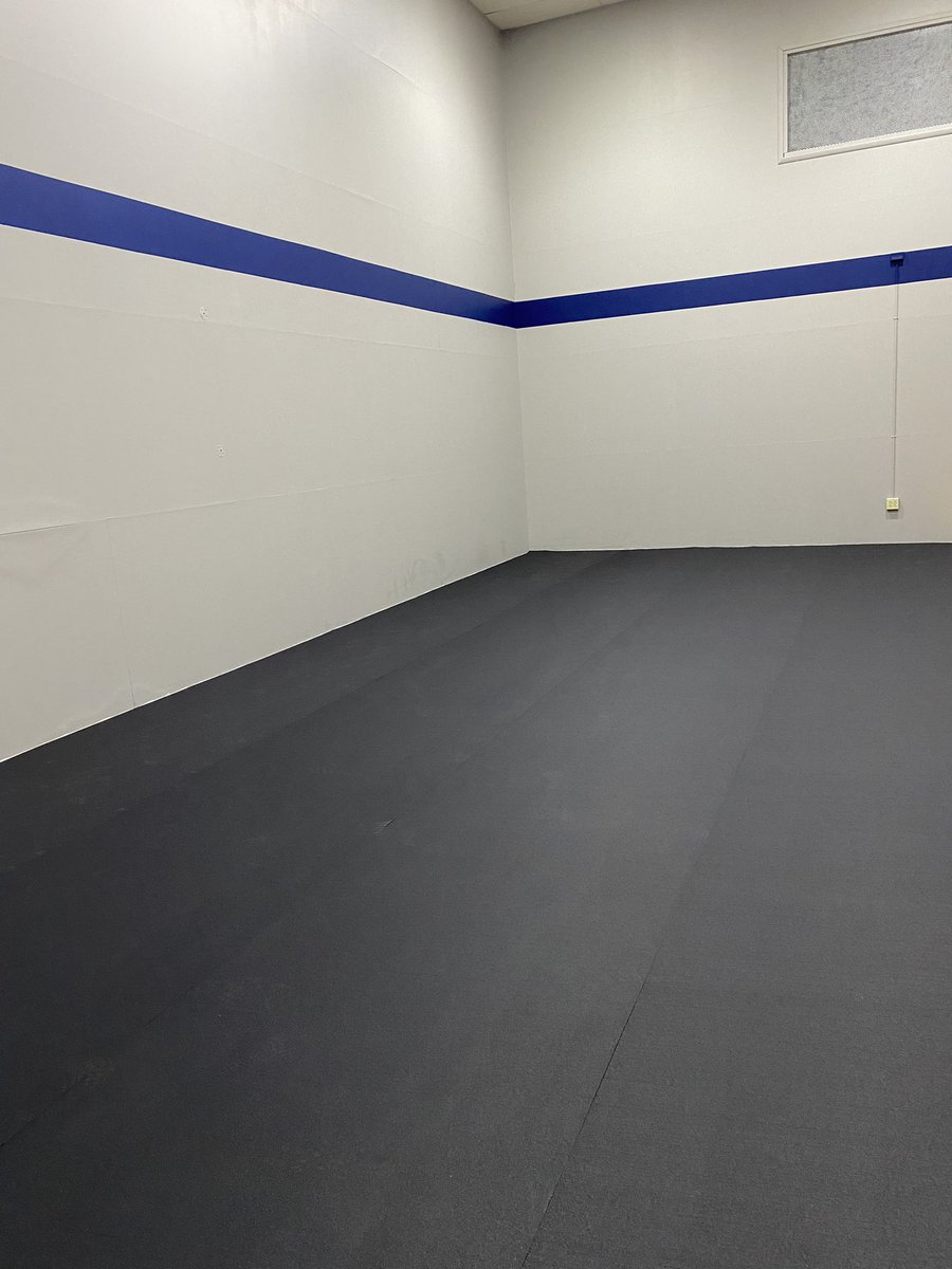 OzarkAthletics's tweet photo. Earlier this summer we began renovating our weight room. Today we put in the floor. 

Swipe for progress pictures! https://t.co/uI7GTSlmlH