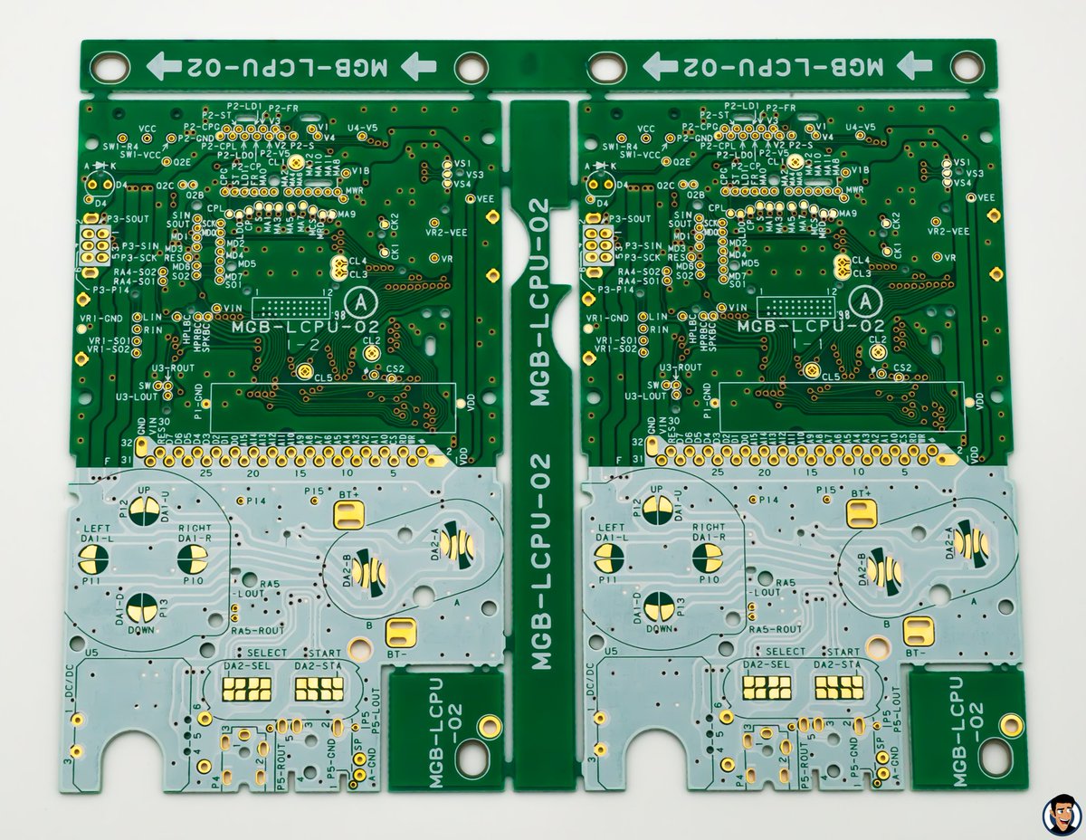Factory uncut Nintendo Gameboy Pocket pcbs.