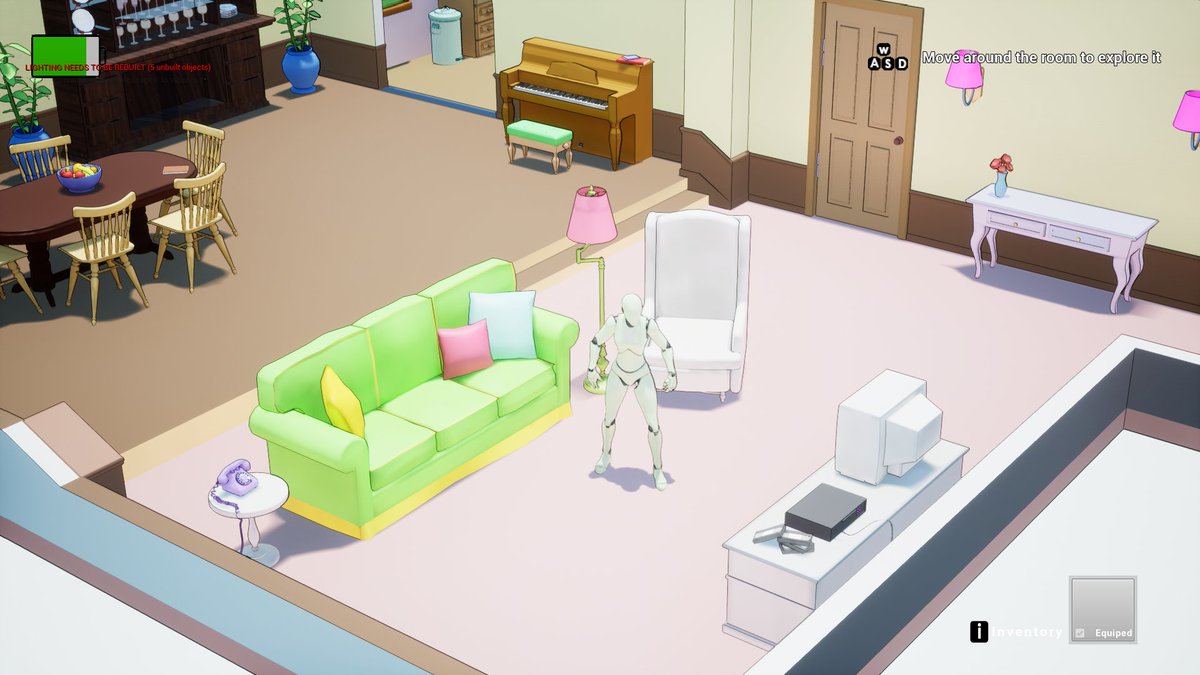 Sophiavideogame's tweet image. We added some more models to the game, you now can see them with the right camera angle, in the right places and with the outline while the character walks around the house.
#IndieGameDev #indiedev #indiegames #indiegame #gamedev #nostalgia #indiedevhour #game