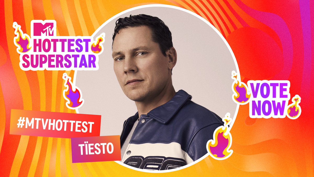 AtlanticRecords's tweet photo. #Tiesto is up for MTV Hottest 2021! Vote for him by tweeting #MTVHottest @tiesto for him to win! ⚡️ https://t.co/x1JzH0zX6X