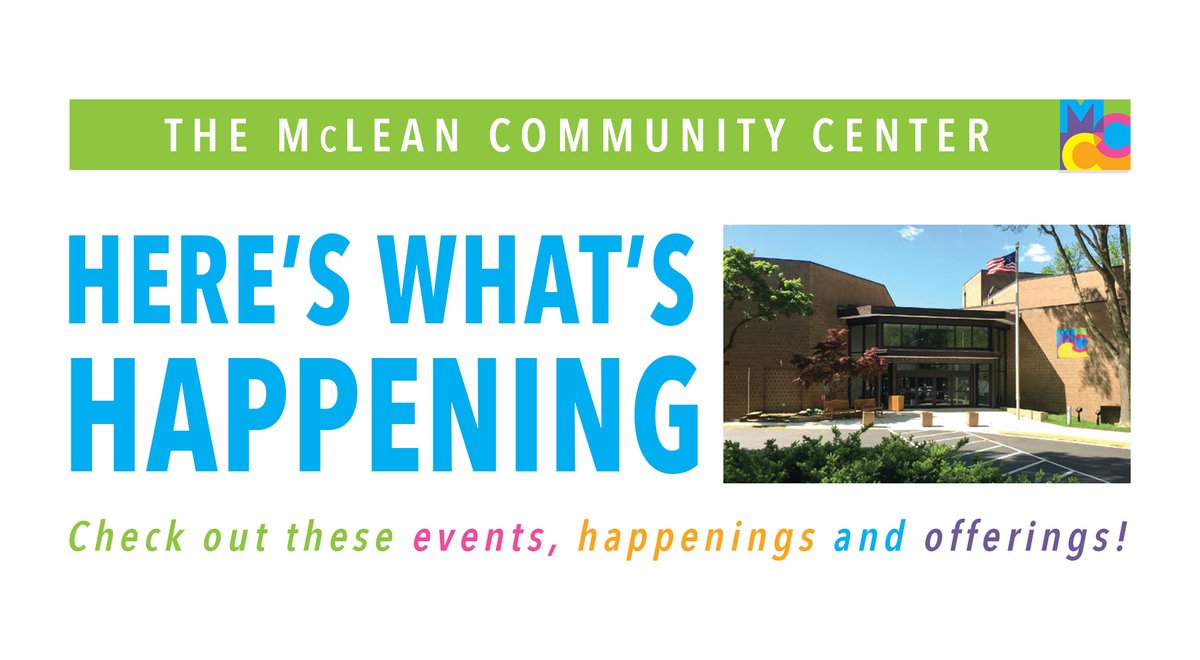 mcleanvacenter's tweet photo. Read up on supporting Arts in McLean Central Park, Chamber Music at The Alden, summer camps and more in this week's newsletter!

📬: https://t.co/mJdfEcDYLh https://t.co/z0GKzHYg1Y