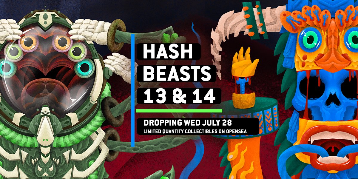 jon_mctavish's tweet photo. NEW HASH BEASTS COMING SOON! Just had to prep some new wort to get involved in the Lowbrow Art crews upcoming show in Cryptovoxels. Show opens and new beasts drop next week.
#nft @opensea #HashBeasts https://t.co/qFDaRvK4pc