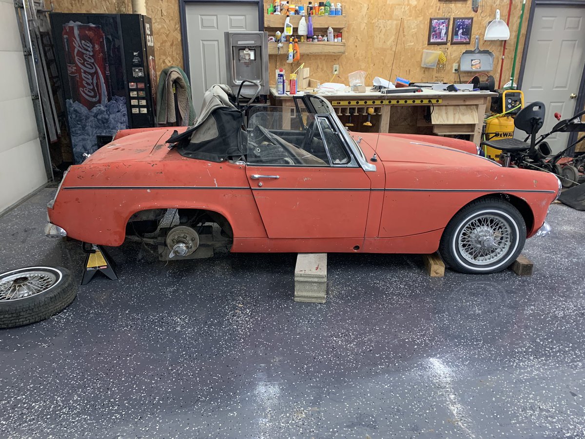 Catching up on the <a href="/makingitpodcast/">Making It</a> and wanted to share. <a href="/iliketomakestuf/">I Like To Make Stuff</a> this is my father-in-laws 1967 MG. He calls it his retirement project. He used to use it for their towns annual parade. Plus it’s orange! It’s no hearse <a href="/JimmyDiResta/">Jimmy DiResta</a> but still a cool old car.