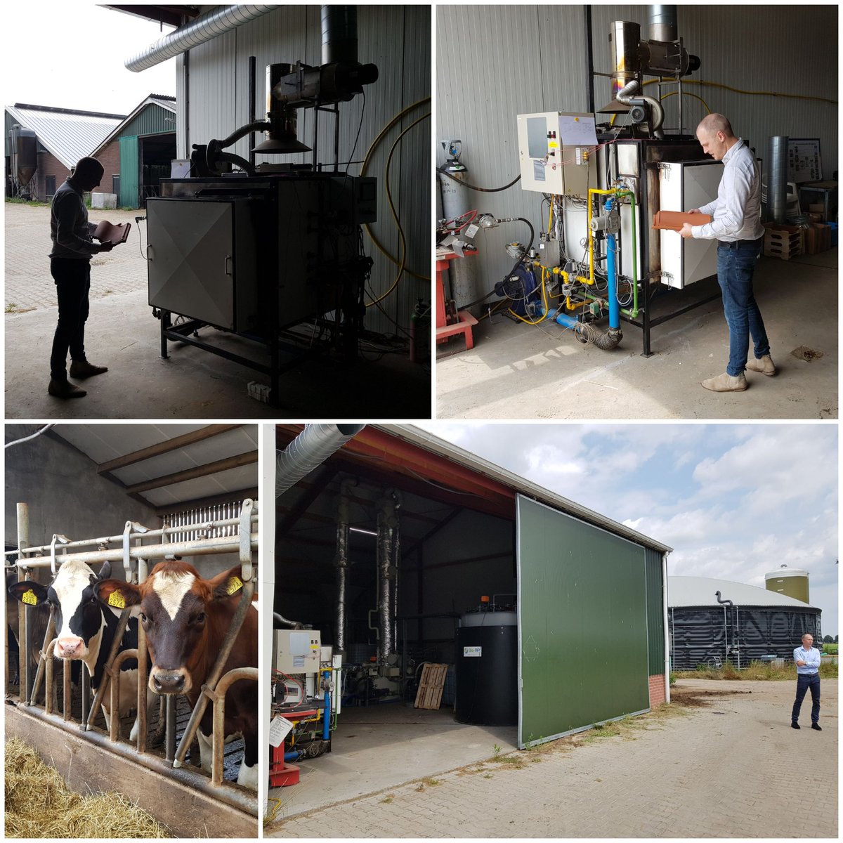 Stel: je bent technisch centrum voor de #keramische industrie. Je wil onderzoeken of je met biogas stenen en dakpannen kan bakken. Je kan geen biogas bij de testoven in je lab krijgen? Dan sluit je de testoven toch direct aan op de biogasinstallatie bij de boer!